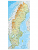Sverige vggkarta 1:1,3 milj 55x123 cm